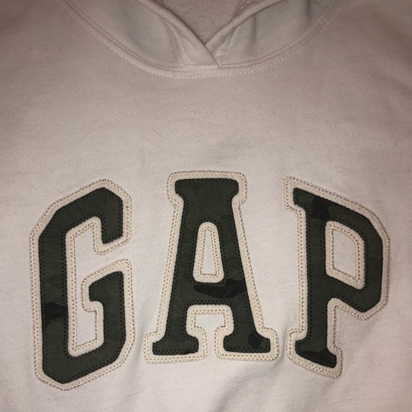 ⚡️GAP Logo Hoodie Sweatshirt Camo + White Y2K 90’s Vintage Retro Casual Top | M - Picture 3 of 6